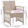 Gartensofas mit Kissen, 2 Stück, aus synthetischem Rattan in Beige. von , Gartenstühle - Ref: Foro24-363408, Preis: 148,79 €,...