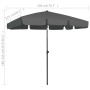 Anthracite gray beach umbrella 200x125 cm by vidaXL, Umbrellas - Ref: Foro24-314729, Price: 41,10 €, Discount: %