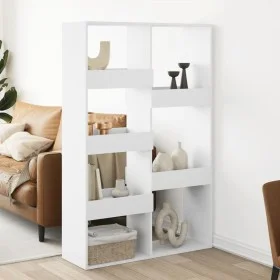 Raumteiler aus weißem Ingenieurholz 100x33x155,5 cm von , Bücherregale und Regale - Ref: Foro24-3309564, Preis: 109,05 €, Rab...
