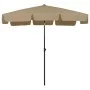 Beach umbrella taupe 200x125 cm by vidaXL, Umbrellas - Ref: Foro24-314730, Price: 45,56 €, Discount: %