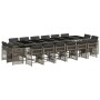 Garden dining set 17 pieces and gray synthetic rattan cushions by , Garden sets - Ref: Foro24-3211784, Price: 888,20 €, Disco...