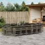 Garten-Essgruppe mit 15-teiligen Kissen aus grauem synthetischem Rattan. von , Gartensets - Ref: Foro24-3211772, Preis: 993,9...