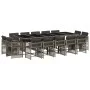 Set comedor de jardín con cojines 15 pzas ratán sintético gris de , Conjuntos de jardín - Ref: Foro24-3211772, Precio: 995,60...
