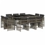 11-piece garden dining set with gray synthetic rattan cushions by , Garden sets - Ref: Foro24-3211748, Price: 585,11 €, Disco...
