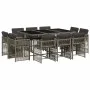 Garten-Essgruppe 11-teilig mit grauen Polstern aus synthetischem Rattan von , Gartensets - Ref: Foro24-3211748, Preis: 649,77...