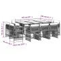 11-piece garden dining set with gray synthetic rattan cushions by , Garden sets - Ref: Foro24-3211748, Price: 649,77 €, Disco...