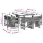 Garden dining set 9 pieces and gray synthetic rattan cushions by , Garden sets - Ref: Foro24-3211736, Price: 456,51 €, Discou...