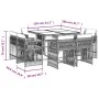 Garden dining set 9 pieces and gray synthetic rattan cushions by , Garden sets - Ref: Foro24-3211736, Price: 497,15 €, Discou...