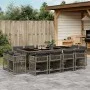 Garten-Essgruppe mit 13-teiligen Kissen aus grauem synthetischem Rattan. von , Gartensets - Ref: Foro24-3211760, Preis: 858,4...