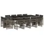 Garden dining set with 13-piece synthetic rattan cushions in gray. by , Garden sets - Ref: Foro24-3211760, Price: 858,43 €, D...