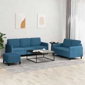Dreiteiliges Samtsofa-Set in Blau. von , Sofas - Ref: Foro24-3202033, Preis: 585,08 €, Rabatt: %