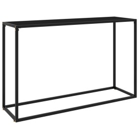 Mesa consola vidrio templado negro 120x35x75 cm