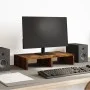 Soporte de pantalla madera ingeniería roble ahumado 50x27x10 cm by , Computer bases and risers - Ref: Foro24-854647, Price: 1...