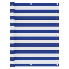 Balkonmarkise Oxford Stoff weiß und blau 120x300 cm von vidaXL, Sonnenschirme - Ref: Foro24-134920, Preis: 19,78 €, Rabatt: %