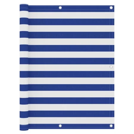 Balkonmarkise Oxford Stoff weiß und blau 120x300 cm von vidaXL, Sonnenschirme - Ref: Foro24-134920, Preis: 19,48 €, Rabatt: %