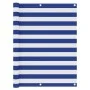 Balkonmarkise Oxford Stoff weiß und blau 120x300 cm von vidaXL, Sonnenschirme - Ref: Foro24-134920, Preis: 19,48 €, Rabatt: %