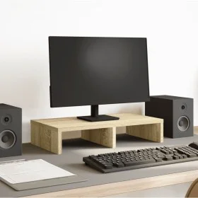 Soporte de pantalla madera ingeniería roble Sonoma 50x27x10 cm by , Computer bases and risers - Ref: Foro24-854645, Price: 18...