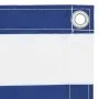 Balkonmarkise Oxford Stoff weiß und blau 120x300 cm von vidaXL, Sonnenschirme - Ref: Foro24-134920, Preis: 19,48 €, Rabatt: %