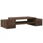 Soporte de pantalla con almacenaje marrón roble 70x27x15 cm by , Computer bases and risers - Ref: Foro24-854685, Price: 31,01...