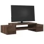 Soporte de pantalla con almacenaje marrón roble 70x27x15 cm by , Computer bases and risers - Ref: Foro24-854685, Price: 31,01...