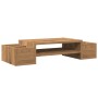 Soporte de pantalla con almacenaje roble artisian 70x27x15 cm by , Computer bases and risers - Ref: Foro24-854687, Price: 34,...