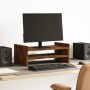 Soporte de pantalla madera ingeniería roble ahumado 50x27x20 cm by , Computer bases and risers - Ref: Foro24-854782, Price: 2...
