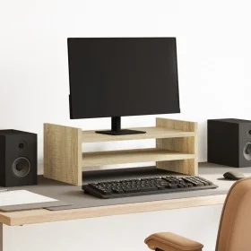 Soporte de pantalla madera ingeniería roble Sonoma 50x27x20 cm by , Computer bases and risers - Ref: Foro24-854780, Price: 23...