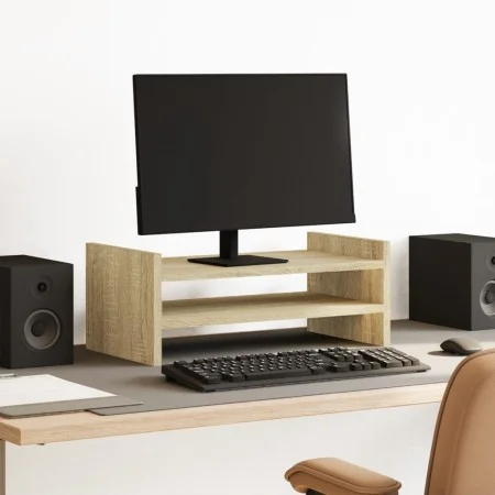 Soporte de pantalla madera ingeniería roble Sonoma 50x27x20 cm de , Bases y elevadores para ordenadores - Ref: Foro24-854780,...