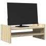 Soporte de pantalla madera ingeniería roble Sonoma 50x27x20 cm by , Computer bases and risers - Ref: Foro24-854780, Price: 23...