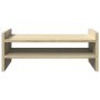 Soporte de pantalla madera ingeniería roble Sonoma 50x27x20 cm by , Computer bases and risers - Ref: Foro24-854780, Price: 23...