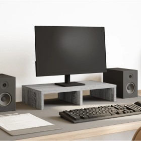 Soporte de pantalla madera ingeniería gris Sonoma 50x27x10 cm von , Computersockel und -erhöhungen - Ref: Foro24-854648, Prei...