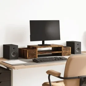 Soporte de pantalla con almacenaje roble ahumado 70x27x15 cm von , Computersockel und -erhöhungen - Ref: Foro24-854683, Preis...