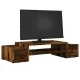 Soporte de pantalla con almacenaje roble ahumado 70x27x15 cm by , Computer bases and risers - Ref: Foro24-854683, Price: 29,8...