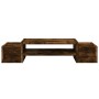 Soporte de pantalla con almacenaje roble ahumado 70x27x15 cm von , Computersockel und -erhöhungen - Ref: Foro24-854683, Preis...