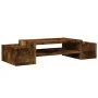 Soporte de pantalla con almacenaje roble ahumado 70x27x15 cm by , Computer bases and risers - Ref: Foro24-854683, Price: 29,8...
