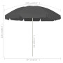 Sombrilla de playa gris antracita 240 cm de vidaXL, Sombrillas - Ref: Foro24-314714, Precio: 26,16 €, Descuento: %