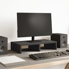 Engineered wood screen stand in black, 50x27x10 cm by , Computer bases and risers - Ref: Foro24-854644, Price: 21,14 €, Disco...
