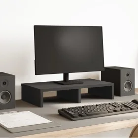 Engineered wood screen stand in black, 50x27x10 cm by , Computer bases and risers - Ref: Foro24-854644, Price: 19,97 €, Disco...