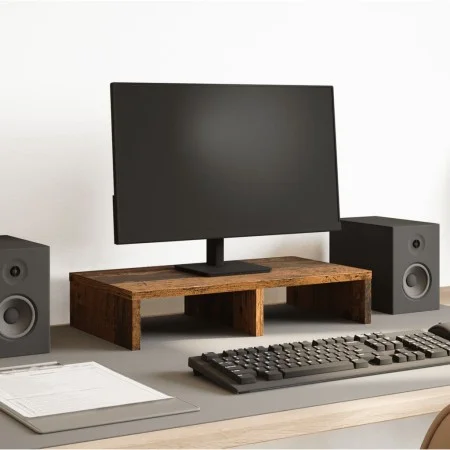 Aged wood screen stand engineering 50x27x10 cm by , Computer bases and risers - Ref: Foro24-854650, Price: 17,91 €, Discount: %