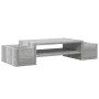 Gray Sonoma screen stand with storage 70x27x15 cm by , Computer bases and risers - Ref: Foro24-854684, Price: 31,16 €, Discou...