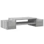 Gray Sonoma screen stand with storage 70x27x15 cm by , Computer bases and risers - Ref: Foro24-854684, Price: 30,64 €, Discou...