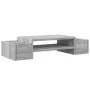 Gray Sonoma screen stand with storage 70x27x15 cm by , Computer bases and risers - Ref: Foro24-854684, Price: 30,64 €, Discou...