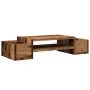 Screen stand with aged wood storage 70x27x15cm by , Computer bases and risers - Ref: Foro24-854686, Price: 29,84 €, Discount: %