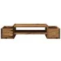 Screen stand with aged wood storage 70x27x15cm by , Computer bases and risers - Ref: Foro24-854686, Price: 29,84 €, Discount: %