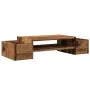 Screen stand with aged wood storage 70x27x15cm by , Computer bases and risers - Ref: Foro24-854686, Price: 29,84 €, Discount: %