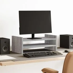 Wooden screen stand in gray Sonoma engineering 50x27x20 cm by , Computer bases and risers - Ref: Foro24-854783, Price: 22,95 ...
