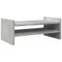 Wooden screen support, gray concrete engineering, 50x27x20 cm by , Computer bases and risers - Ref: Foro24-854781, Price: 22,...