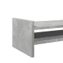 Wooden screen support, gray concrete engineering, 50x27x20 cm by , Computer bases and risers - Ref: Foro24-854781, Price: 22,...