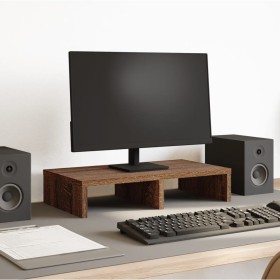 Brown oak wood screen stand engineering 50x27x10 cm by , Computer bases and risers - Ref: Foro24-854649, Price: 18,92 €, Disc...
