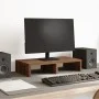 Brown oak wood screen stand engineering 50x27x10 cm by , Computer bases and risers - Ref: Foro24-854649, Price: 18,61 €, Disc...
